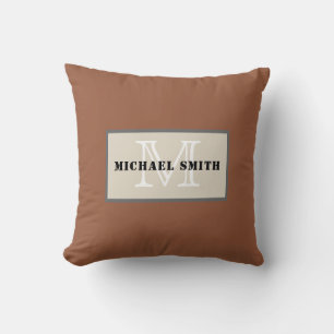 Monogram Coconut Solid Color Background Kissen