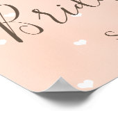 Monogram Coffee Cup Brautparty Begrüßungszeichen Poster (Ecke)