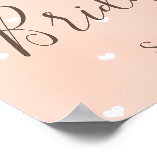 Monogram Coffee Cup Brautparty Begrüßungszeichen Poster (Ecke)