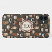 Monogram Coffee Lover Case-Mate iPhone Hülle (Rückseite (Horizontal))