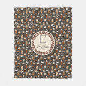 Monogram Coffee Lover Fall Fleecedecke (Vorderseite)