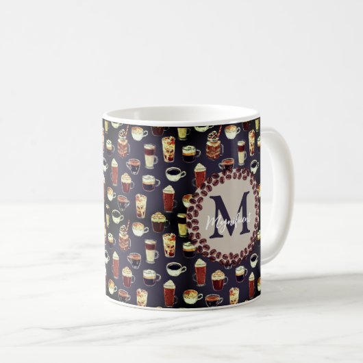 Monogram Coffee Lover Kaffeetasse (VorderseiteRechts)