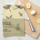 Monogram Coffee Pflanze Geschirrtuch (Viertel Falte)