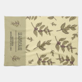 Monogram Coffee Pflanze Geschirrtuch (Horizontal)