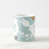 Monogram Coffee Tasse Blue Flowers (Mittel)