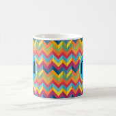 Monogram Coffee Tasse Fett Zickzack Muster (Mittel)