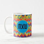 Monogram Coffee Tasse Fett Zickzack Muster (Links)