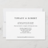 Monogram Collage Editable Color Just Married Card Dankeskarte (Rückseite)