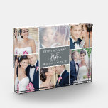 Monogram Collage Foto Block<br><div class="desc">Personalisiertes Foto Geschenk von Berry Berry Sweet. Besuchen Sie unsere Website unter www.berryberrysweet.com für moderne Schreibwaren und Sondergeschenke.</div>