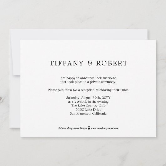 Monogram Collage Foto Wedding Ankündigung (Rückseite)