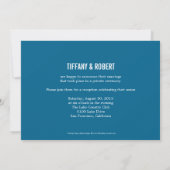 Monogram Collage Wedding Announcement - Blue Einladung (Rückseite)
