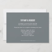 Monogram Collage Wedding Announcement - Gray Einladung (Rückseite)