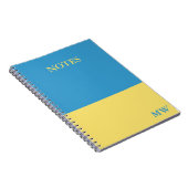 Monogram Color Block Notebook Sky Blue & Yellow Notizblock (Rechte Seite)
