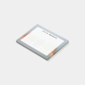 Monogram Colorful Artist Chalk Post-it Klebezettel (angewinkelt)