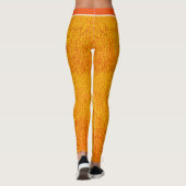 Monogram COMBO Orange Yellow Grunge mit Name Leggings (Rückseite)