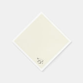 Monogram Combo Schriftart Cream Wedelcocktail Serviette (Ecke)
