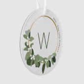 Monogram Company Name Modern Kranz-Geschenk Ornament (Vorderseite)