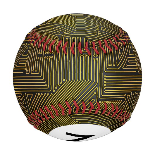Monogram-Computer-Leiterplattenmuster Baseball (Rückseite)