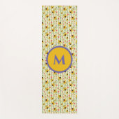 Monogram Coneflower Butterfly Floral Patterned Yogamatte (Vorderseite)