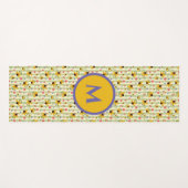 Monogram Coneflower Butterfly Floral Patterned Yogamatte (Vorderseite (Horizontal))