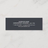 Monogram Consultant für coole Blaue Streifen Mini Visitenkarte (Rückseite)