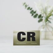 Monogram Contemporary Chic Business Card Visitenkarte (Stehend Vorderseite)