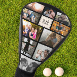 Monogram Cool Family Foto Collage Trendy Sports Golf Headcover<br><div class="desc">Überraschen Sie Ihren Papa diesen Vatertag mit einem personalisierten Golfkopfcover mit seinen Lieblings-Fotos seiner Lieben. Sein persönliches Monogramm umrahmt von 10 Familienbildern in modernem Design. Auch ein perfektes Geburtstagsgeschenk.</div>