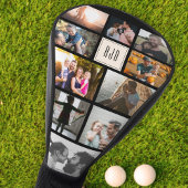 Monogram Cool Family Foto Collage Trendy Sports Golf Headcover