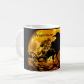 Monogram Cool 'Nevermore' Raven Halloween Kaffeetasse (Vorderseite Links)