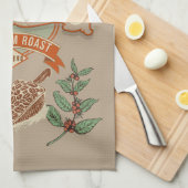 Monogram Cool rustikaler Columbier-Kaffee Vintag Geschirrtuch (Viertel Falte)