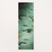 Monogram, cool türkisfarben, rostig yogamatte (Vorderseite)