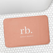 Monogram Coral Peach Elegante Feminine Minimalisti Badematte