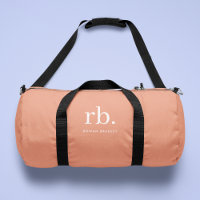 Monogram Coral Peach Elegante Feminine Minimalisti