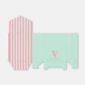 Monogram Coral Stripes Green Fevor Box Geschenkschachtel (Ungefaltet)