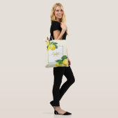 Monogram Country lemons Aquarellstreifen rustikal Tasche (Am Model)
