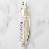 Monogram Country Russe Script Name Personalisiert Kellnermesser (Vorderseite)