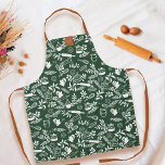 Monogram Country Style Blumenbackmuster Grün Schürze<br><div class="desc">Rufen Sie alle fabelhaften Backköniginnen! Wir haben die ultimative Schürze got, um Ihre Küchenabenteuer noch stilvoller zu gestalten! Unsere gemusterte blühende Schürze im Landhausstil ist die perfekte Mischung aus Eleganz und Praxisnähe. Egal, ob Sie ein paar hausgemachte Kekse aufschütteln oder mit einem köstlichen Kuchenrezept experimentieren, diese Schürze hat Sie (buchstäblich!)...</div>