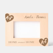 Monogram Couple Housewärming Custom Woods Frames Geätzte Rahmen (Vorderseite)