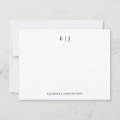 Monogram Couple Initials Personalisiert Mitteilungskarte (Vorderseite)