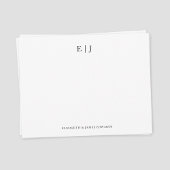 Monogram Couple Initials Personalisiert Mitteilungskarte
