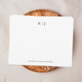 Monogram Couple Initials Personalisiert Mitteilungskarte