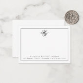 Monogram Couple Initials Personalisiert Mitteilungskarte (Vorderseite/Rückseite Beispiel)