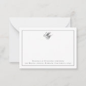 Monogram Couple Initials Personalisiert Mitteilungskarte (Vorderseite)