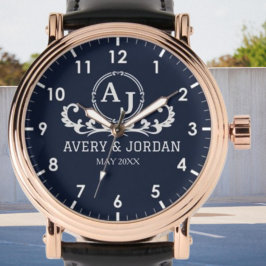 Monogram couple luxury elegant design armbanduhr