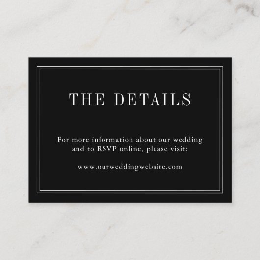 Monogram Couple Name Modern Simple Black and White Begleitkarte (Vorderseite)