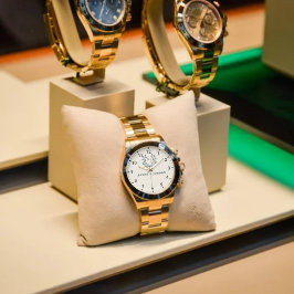 Monogram Couple Names Watch Elegant Pink  Armbanduhr