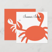 Monogram Crab Einladung (Vorne/Hinten)