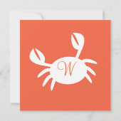 Monogram Crab Einladung (Rückseite)