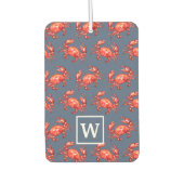 Monogram Crab Pattern Navy Blue Autolufterfrischer (Vorderseite)