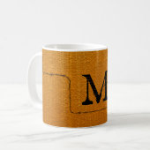 Monogram Crack Rock Wall Brown Kaffeetasse (Vorderseite Links)